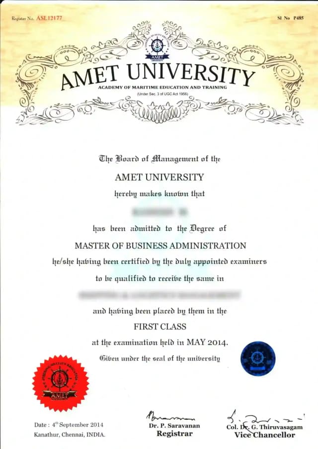 sample certificate