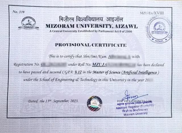 sample certificate