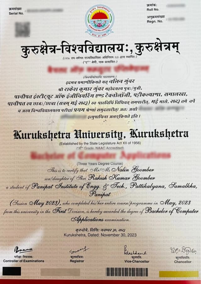 sample certificate