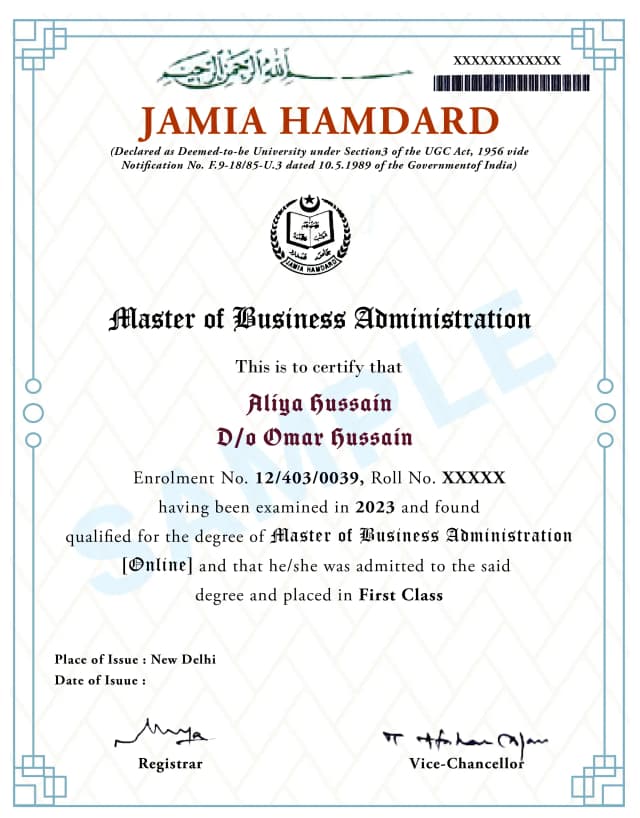 sample certificate
